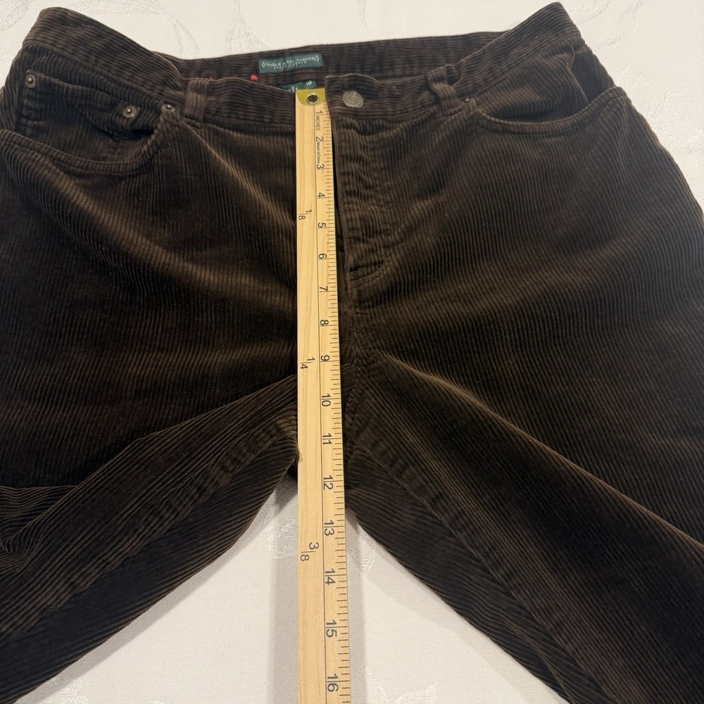 Y2K Polo Ralph Lauren Jeans Co. Size-14/P Womens Corduroy Pants Brown - Picture 6 of 16